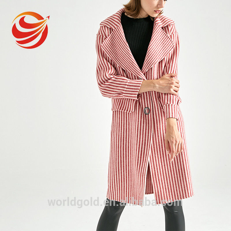 Custom Wool Women'S Casual Winter Coats Long Style Comfortable Fashionable